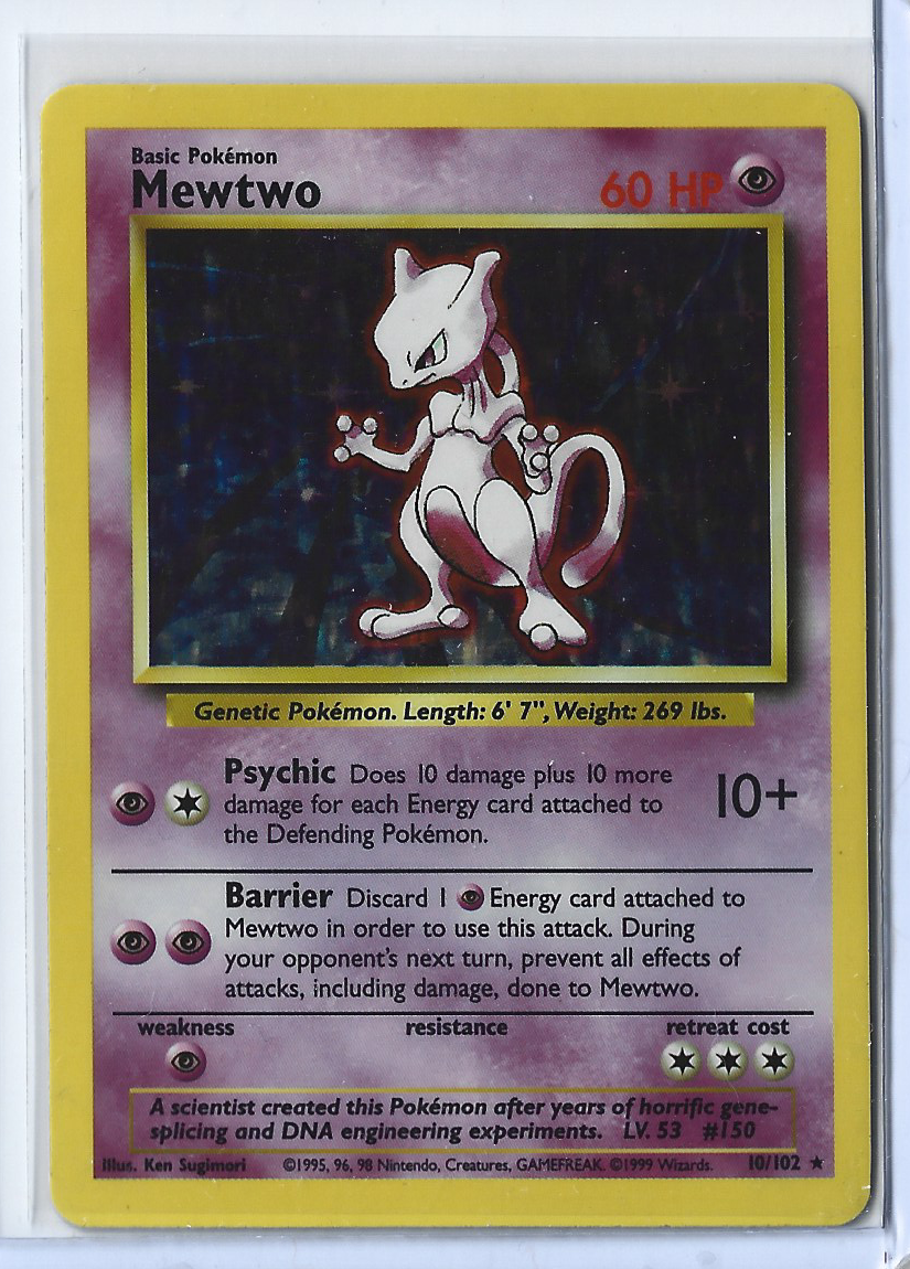 Unlimited Base Set 10-102 Mewtwo