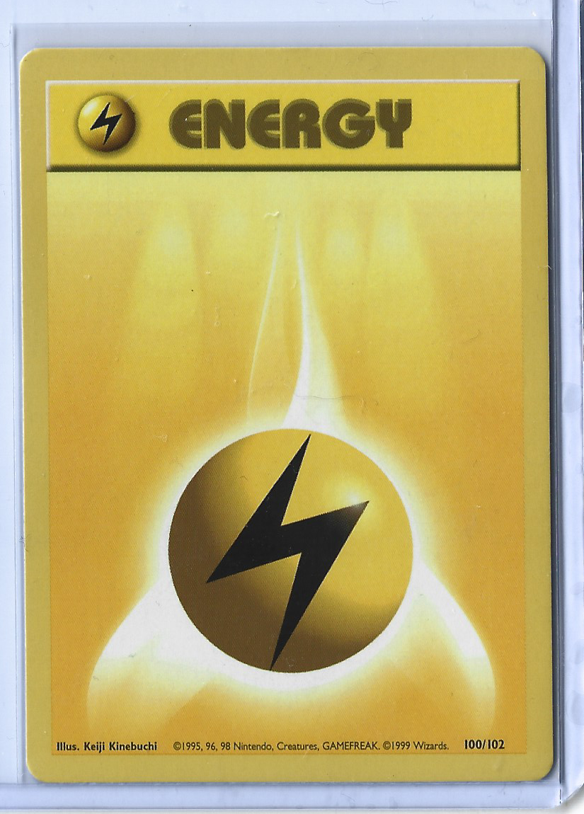 Unlimited Base Set 100-102 Energy - Lightning