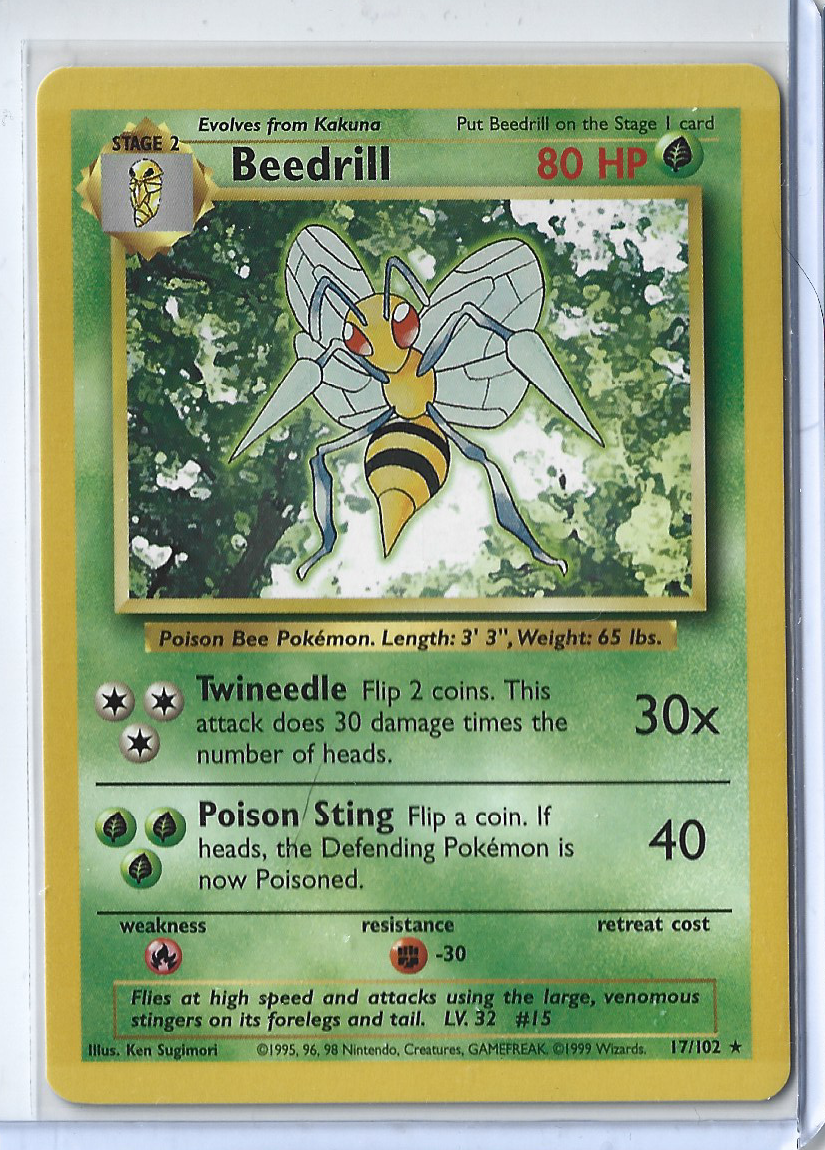 Unlimited Base Set 17-102 Beedrill