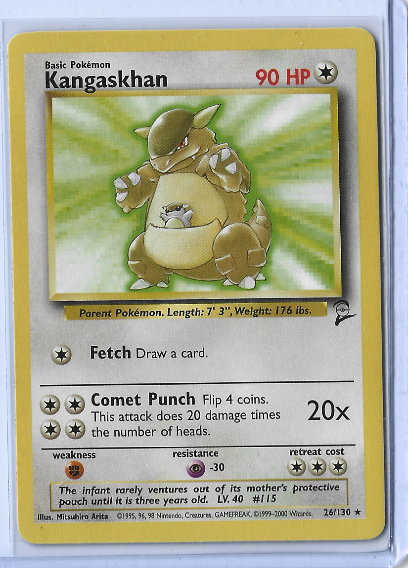 Base Set 2 26-130 Kangaskhan card 2
