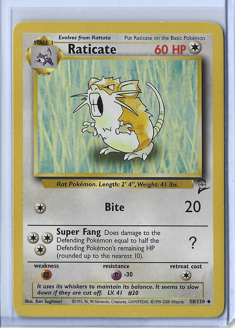 Base Set 2 58-130 Raticate