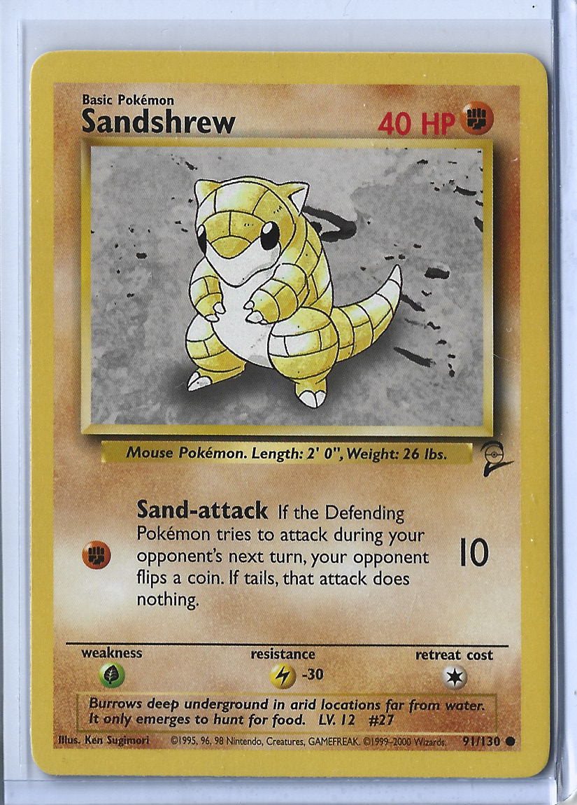 Base Set 2 91-130 Sandshrew