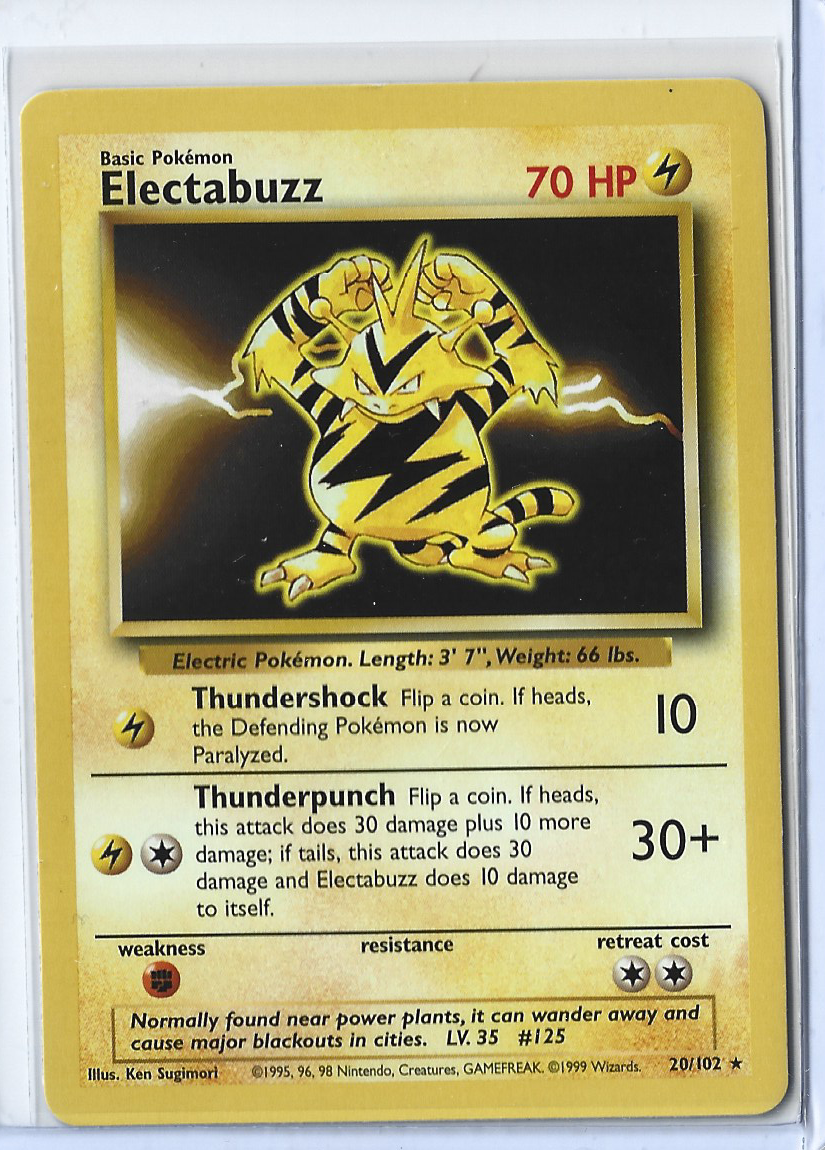 Unlimited Base Set 20-102 Electabuzz