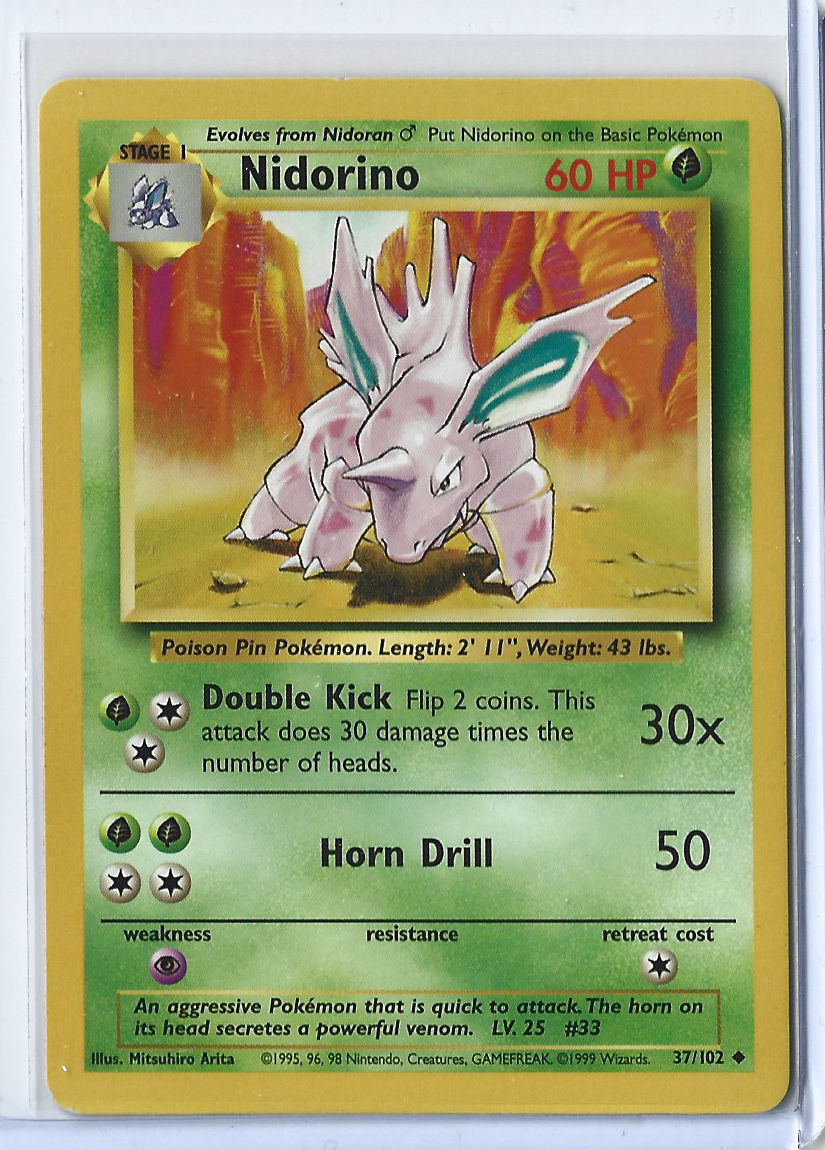 Unlimited Base Set 37-102 Nidorino