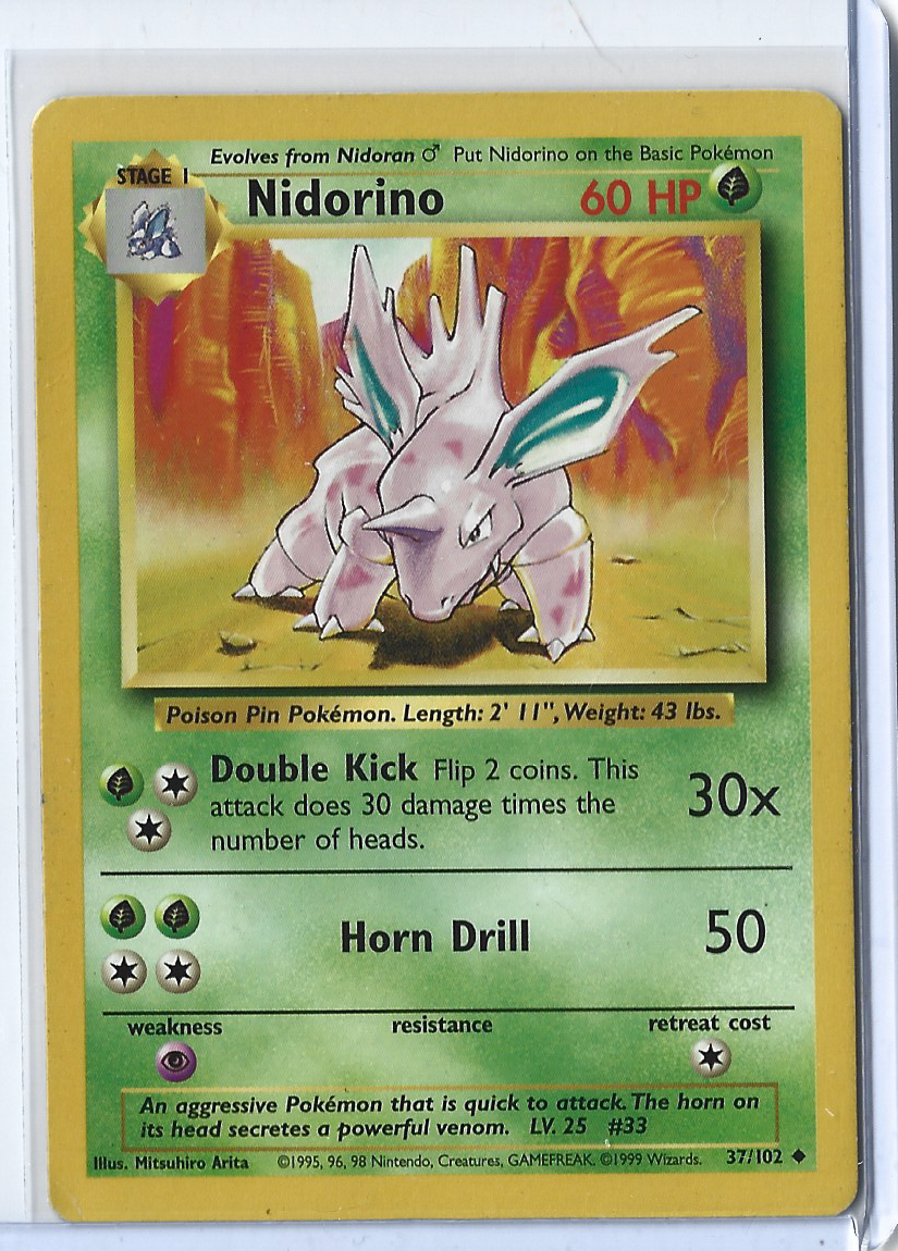 Unlimited Base Set 37-102 Nidorino