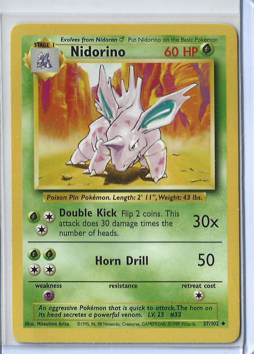 Unlimited Base Set 37-102 Nidorino