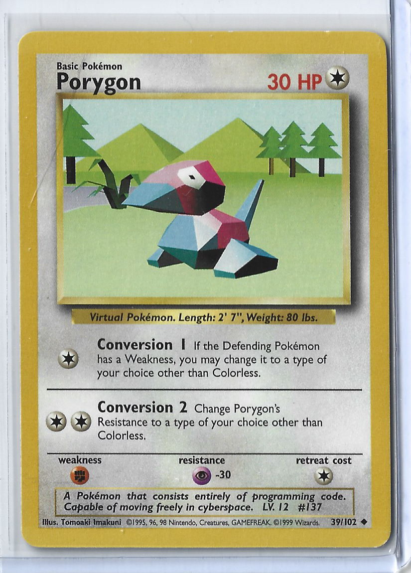 Unlimited Base Set 39-102 Porygon