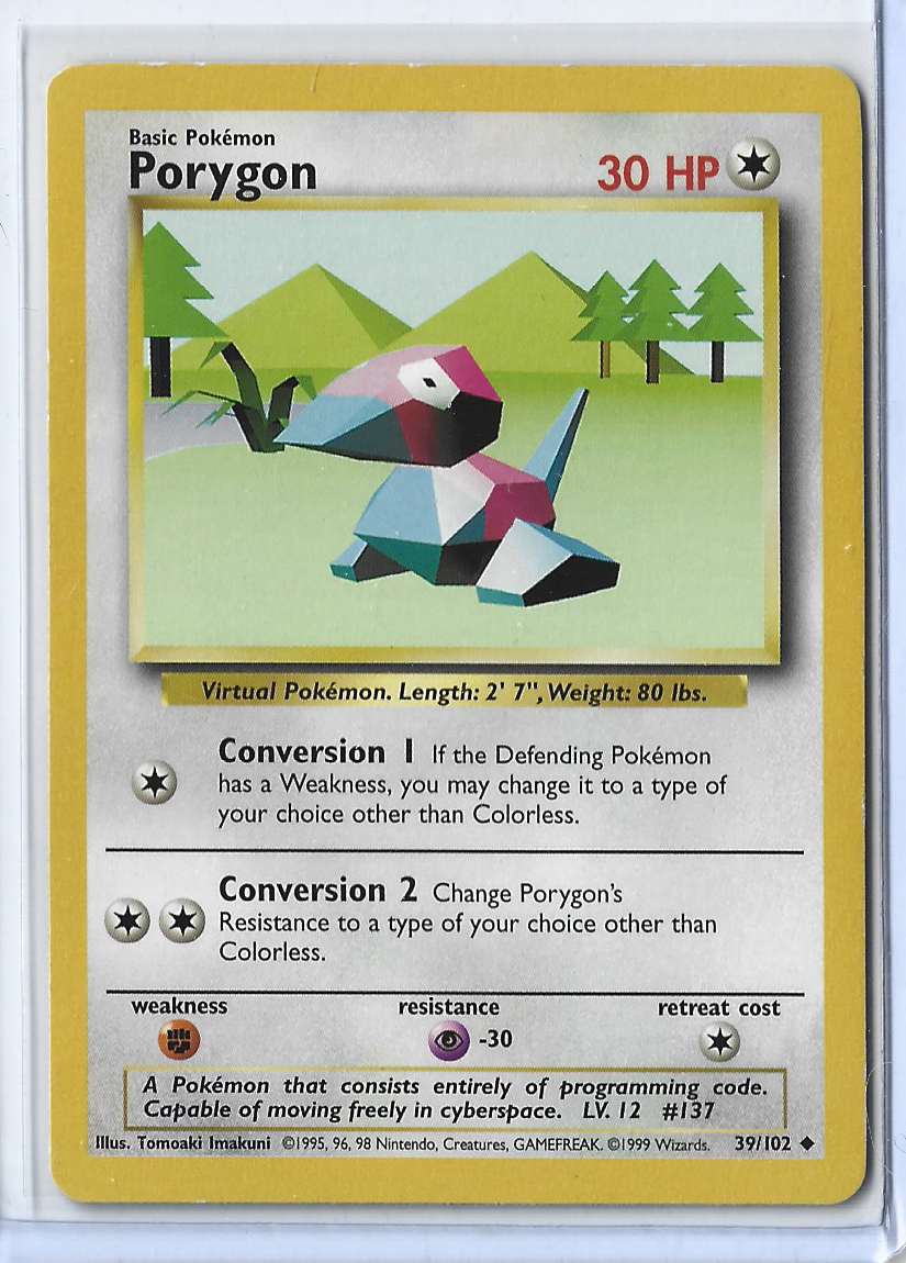 Unlimited Base Set 39-102 Porygon