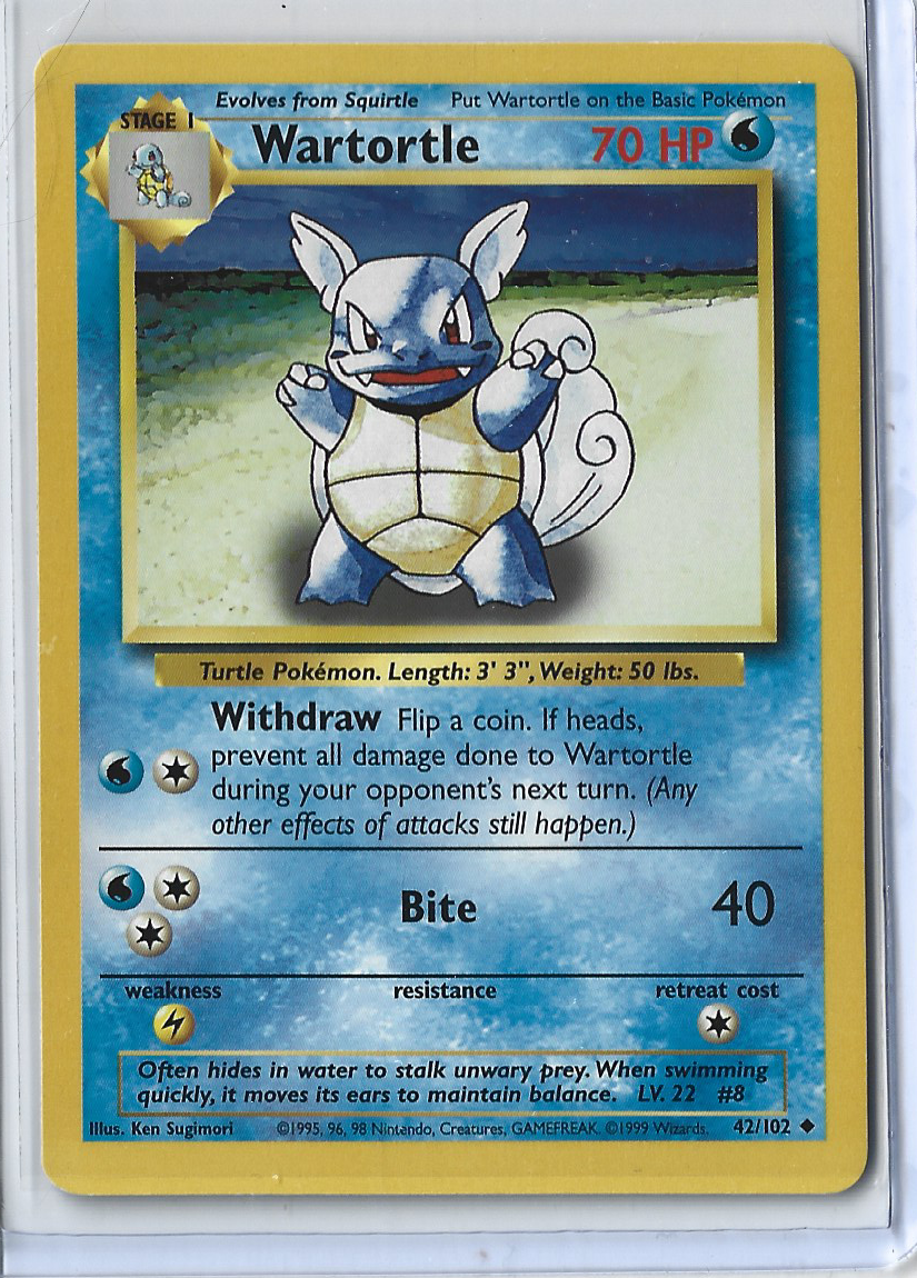 Unlimited Base Set 42-102 Wartortle