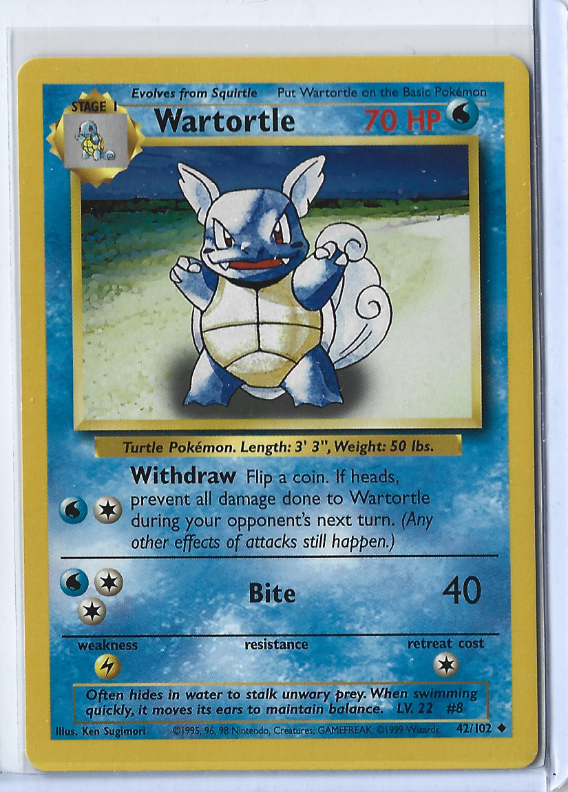 Unlimited Base Set 42-102 Wartortle
