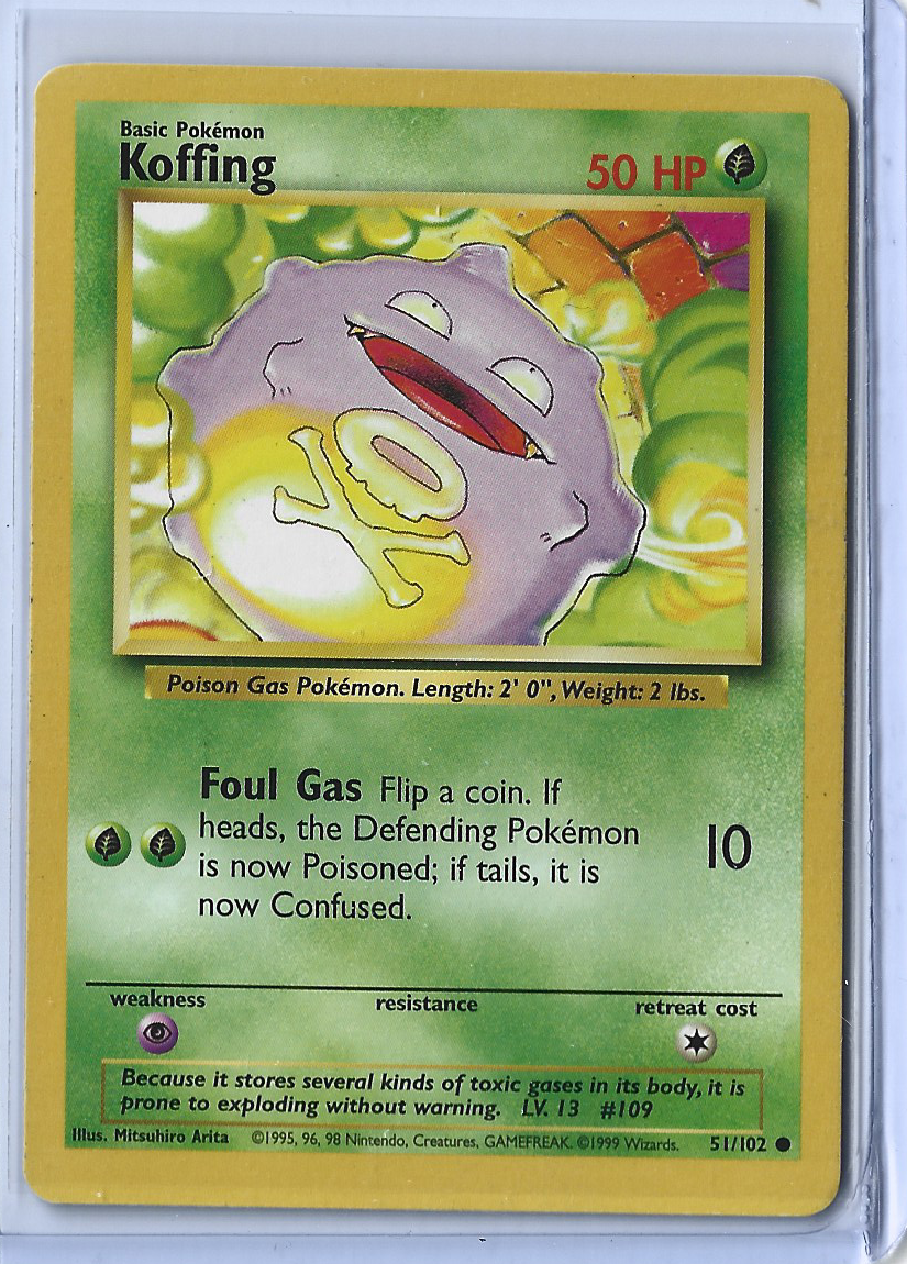 Unlimited Base Set 51-102 Koffing