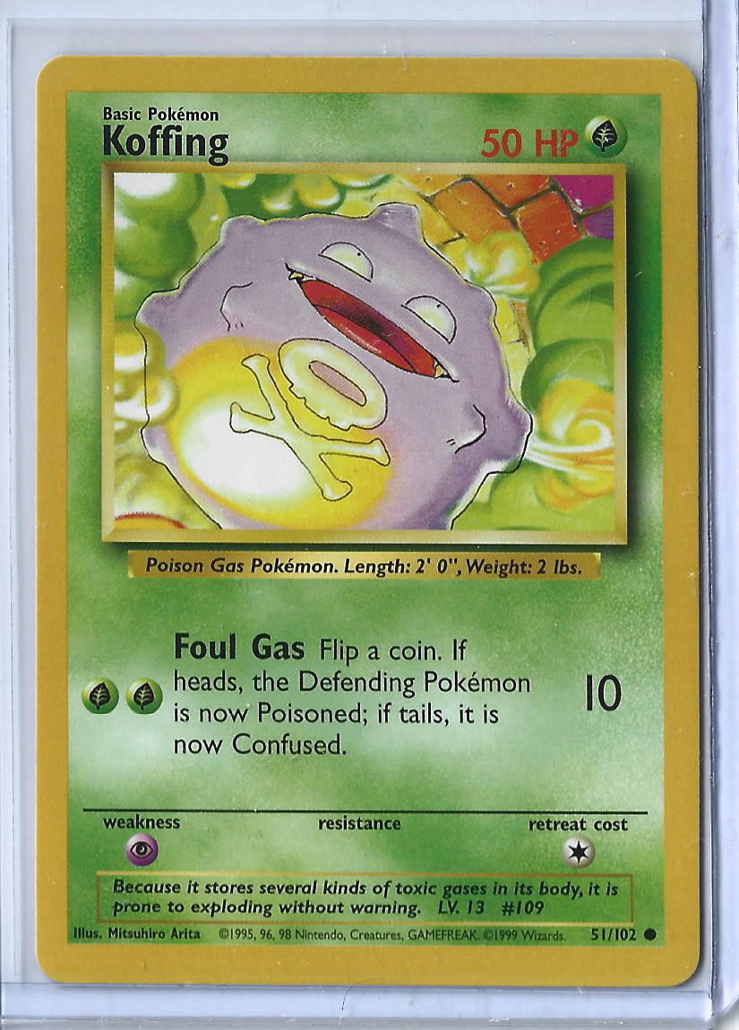 Unlimited Base Set 51-102 Koffing