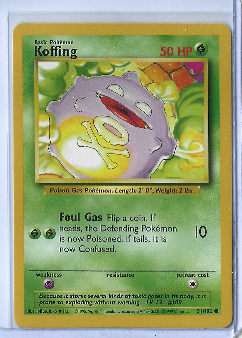 Unlimited Base Set 51-102 Koffing