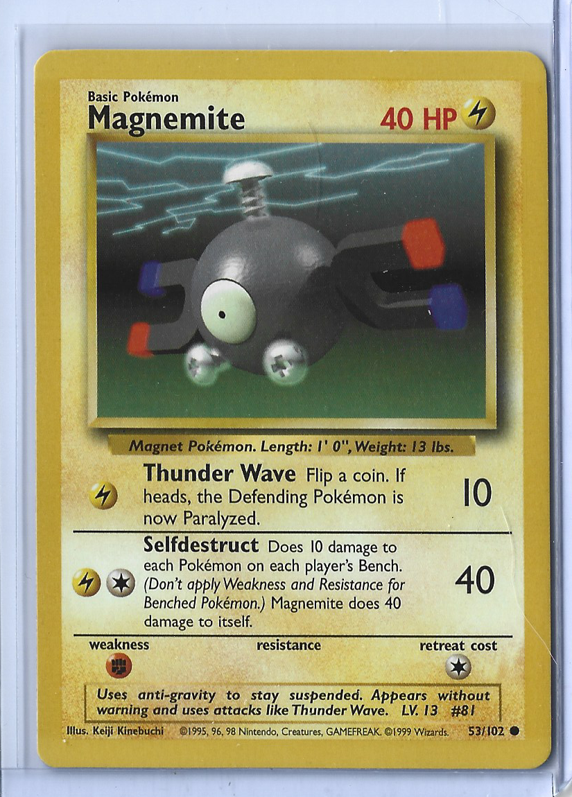 Unlimited Base Set 53-102 Magnemite