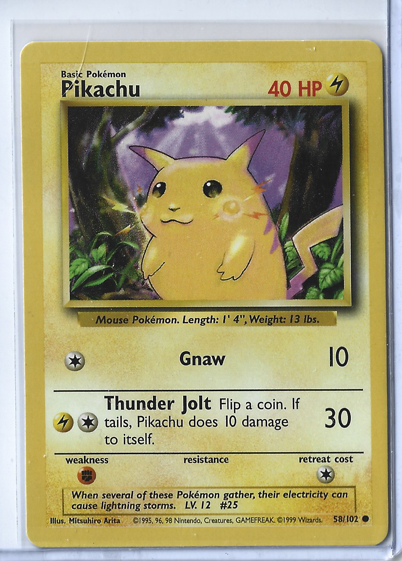 Unlimited Base Set 58-102 Pikachu
