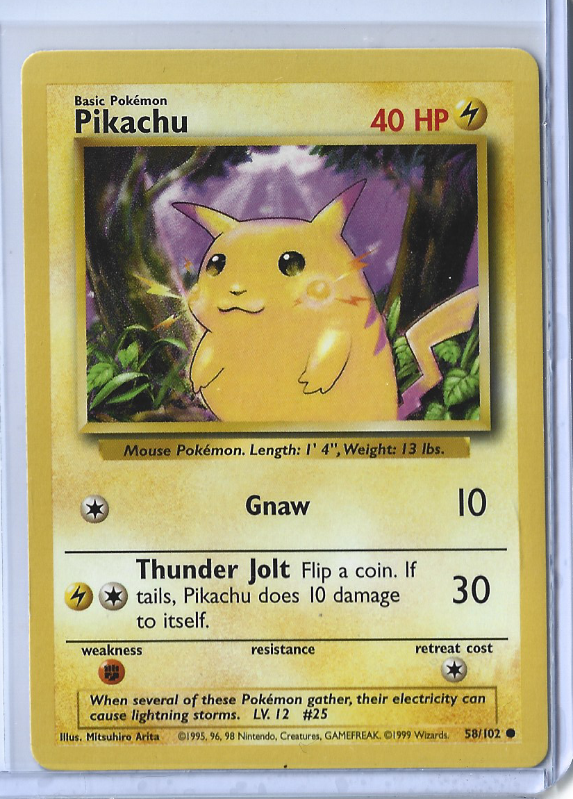 Unlimited Base Set 58-102 Pikachu