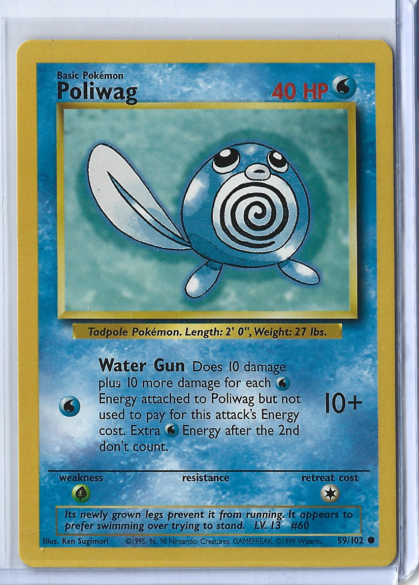 Unlimited Base Set 59-102 Poliwag