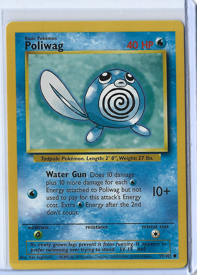 Unlimited Base Set 59-102 Poliwag