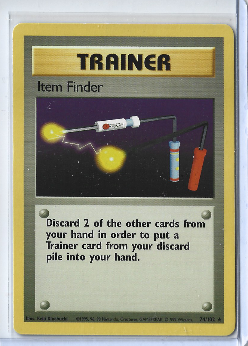 Unlimited Base Set 74-102 Trainer - Item Finder card 1