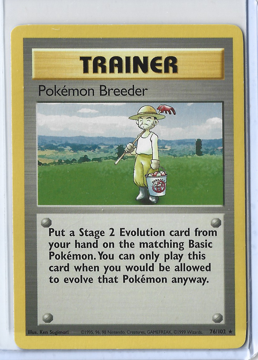 Unlimited Base Set 76-102 Trainer - Pokemon Breeder