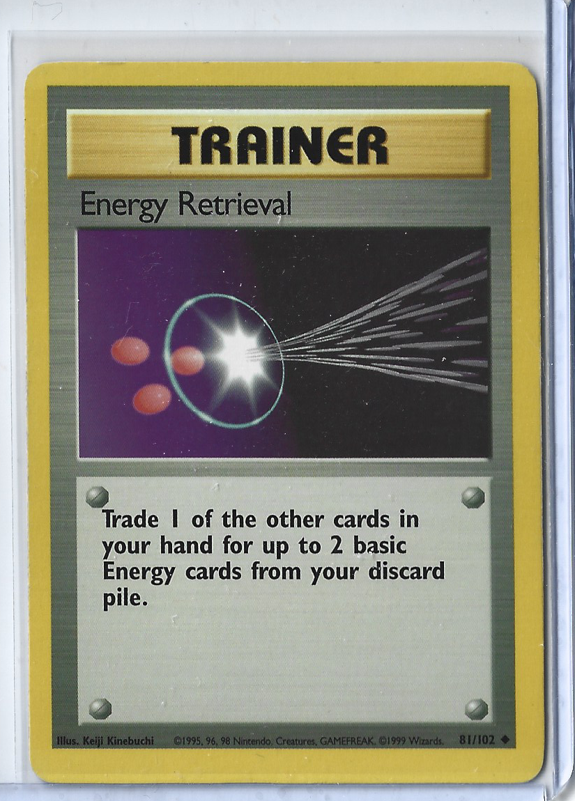 Unlimited Base Set 81-102 Trainer - Energy Retrieval