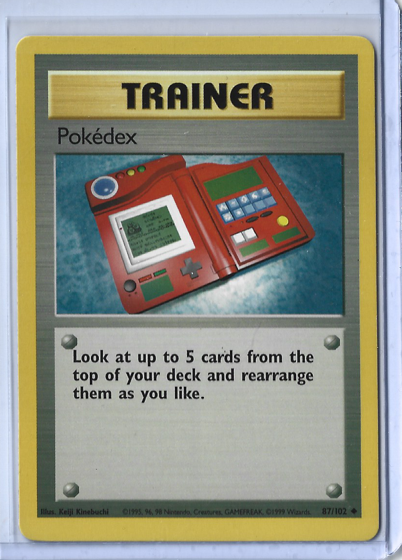 Unlimited Base Set 87-102 Trainer - Pokedex