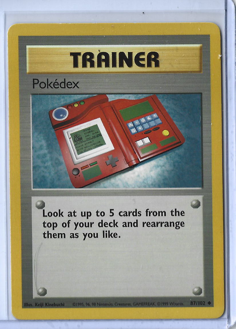 Unlimited Base Set 87-102 Trainer - Pokedex