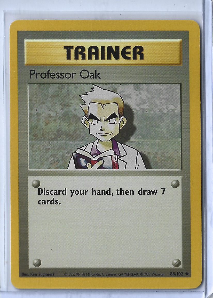 Unlimited Base Set 88-102 Trainer - Professor Oak