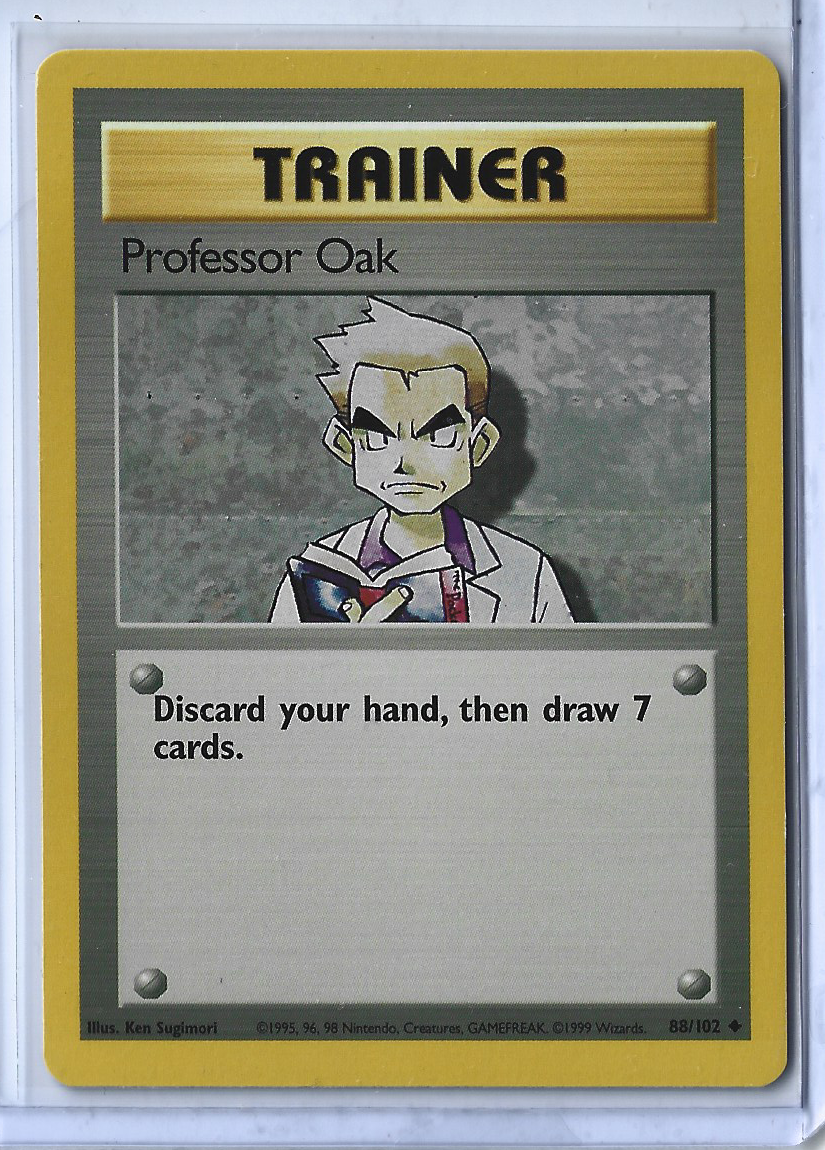 Unlimited Base Set 88-102 Trainer - Professor Oak