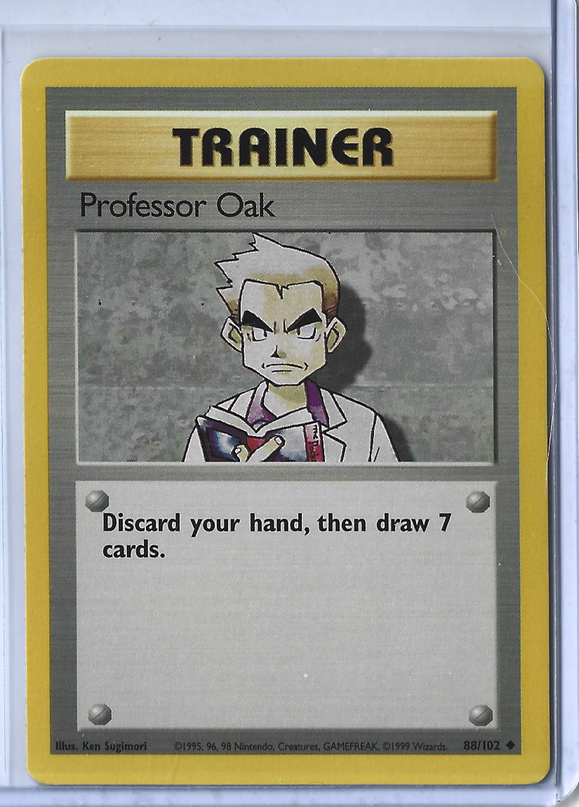Unlimited Base Set 88-102 Trainer - Professor Oak