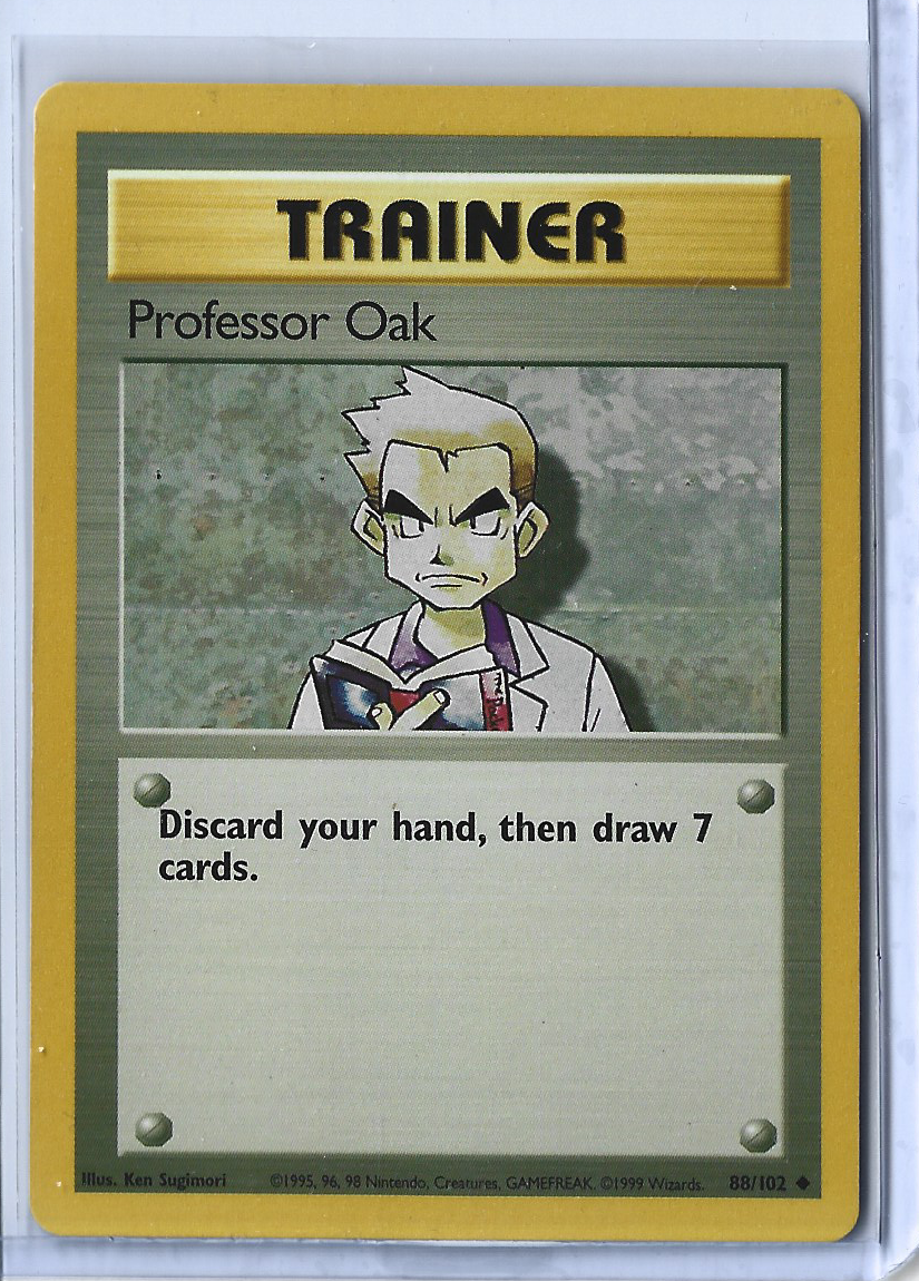 Unlimited Base Set 88-102 Trainer - Professor Oak