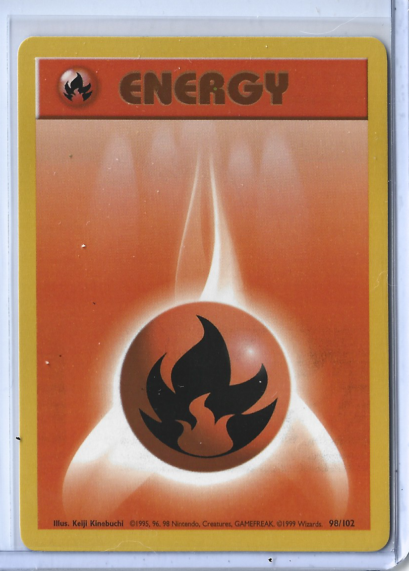 Unlimited Base Set 98-102 Energy - Fire Energy
