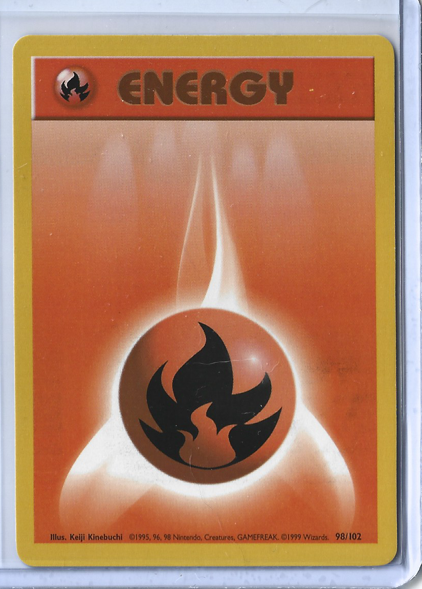 Unlimited Base Set 98-102 Energy - Fire Energy