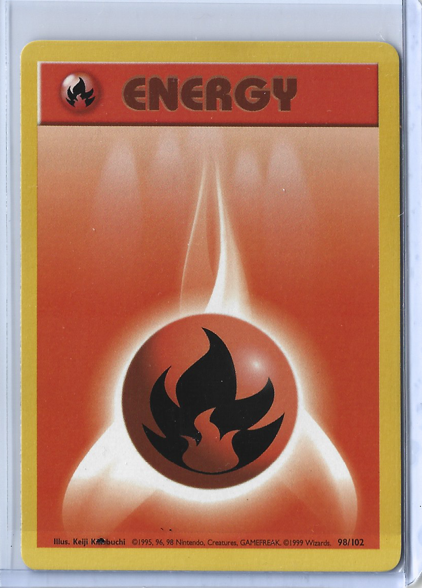 Unlimited Base Set 98-102 Energy - Fire Energy